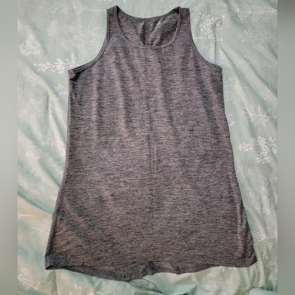 Womens Champion Gray Fitted Sleeveless Tank Top